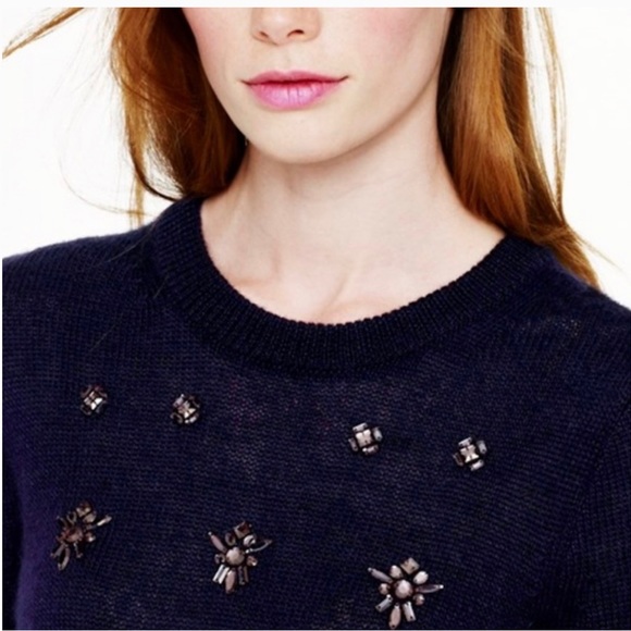 J. Crew Jeweled Sweater M - Picture 2 of 4